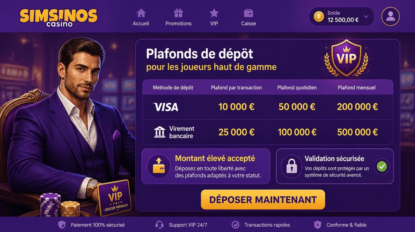 Un joueur observe les plafonds élevés sur Simsinos Casino avec distinction.